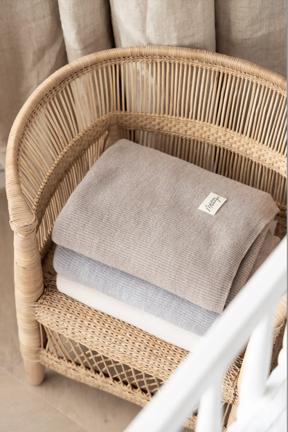 Couverture Laine de Mérinos Noisette La petite mésange