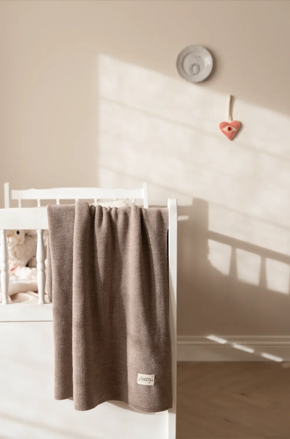 Couverture Laine de Mérinos Noisette La petite mésange