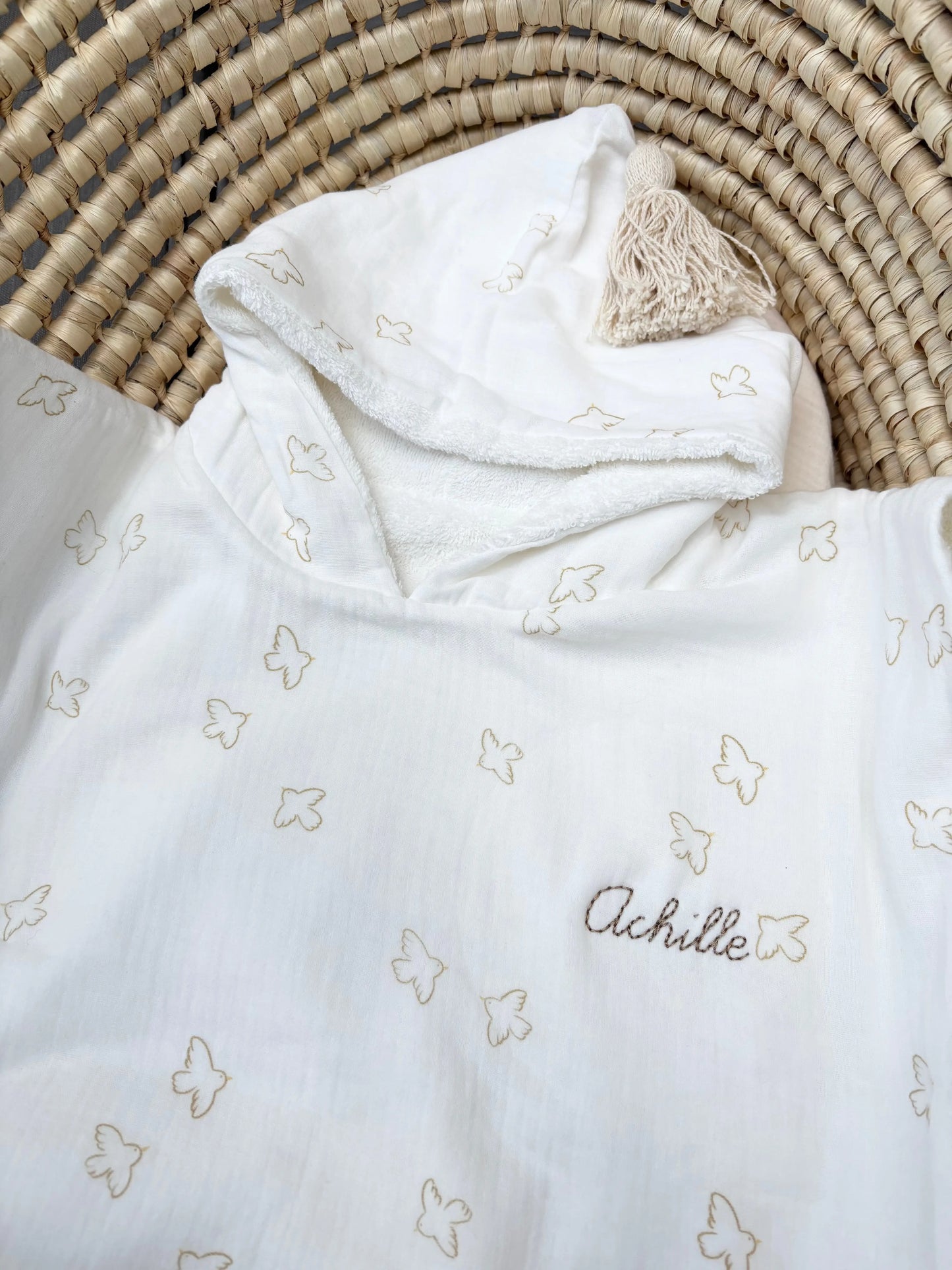 Poncho de bain Colombe La petite mésange