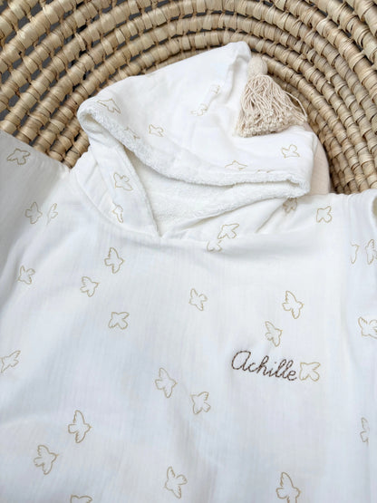 Poncho de bain Colombe La petite mésange