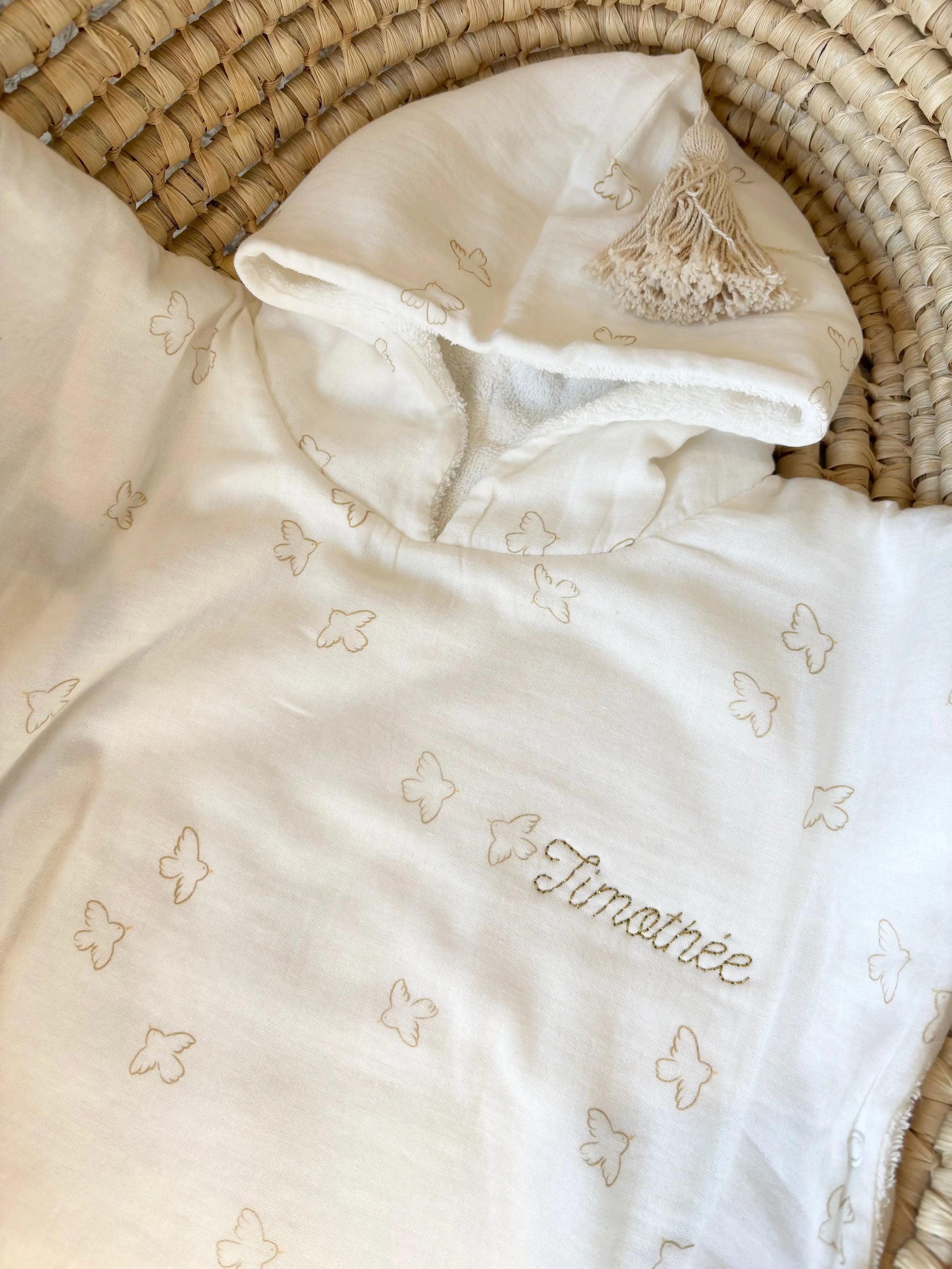 Poncho de bain Colombe La petite mésange