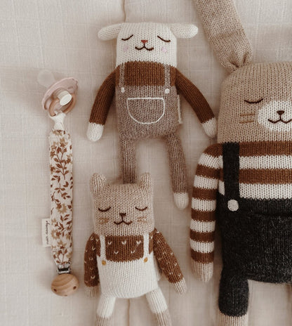 Wild Hand Doudou kitten overalls ecru