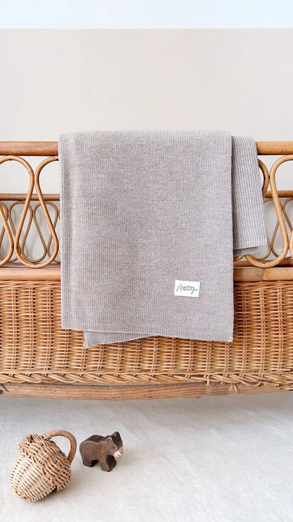 Couverture Laine de Mérinos Noisette La petite mésange