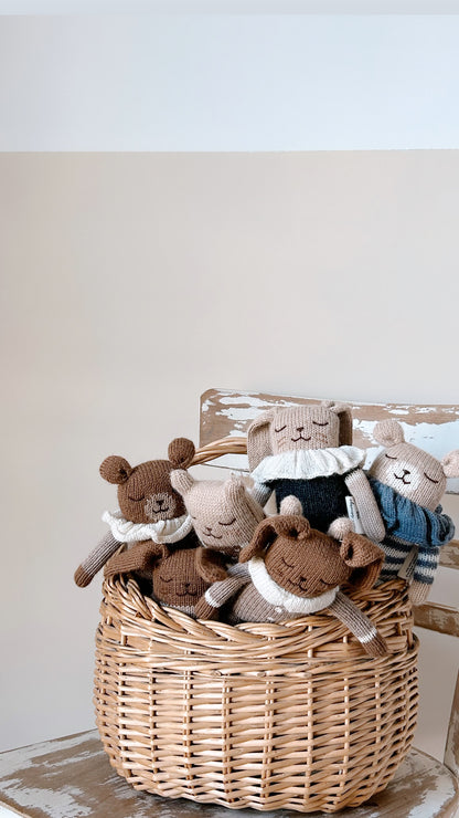 Wild Hand Doudou kitten overalls ecru