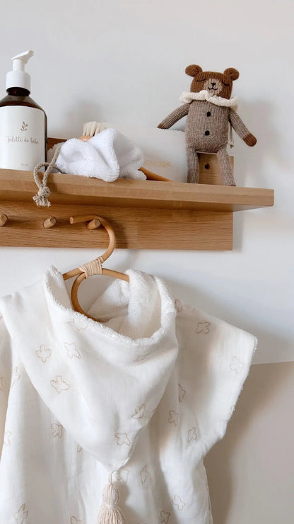 Main Sauvage Doudou ourson pyjama avoine La petite mésange